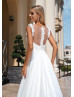 Ivory Satin Tulle Timeless Wedding Dress